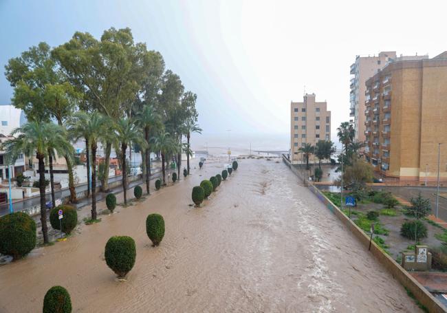 La rambla de las Culebras de Águilas, este martes.