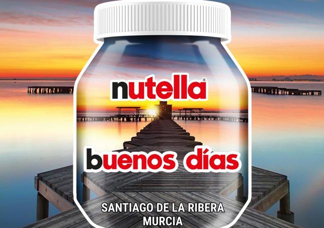 Una localización del Mar Menor para ilustrar los botes de Nutella