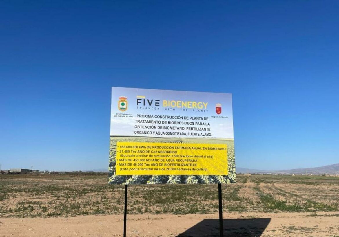 La planta de biogás de Fuente Álamo tramita la licencia para iniciar las obras