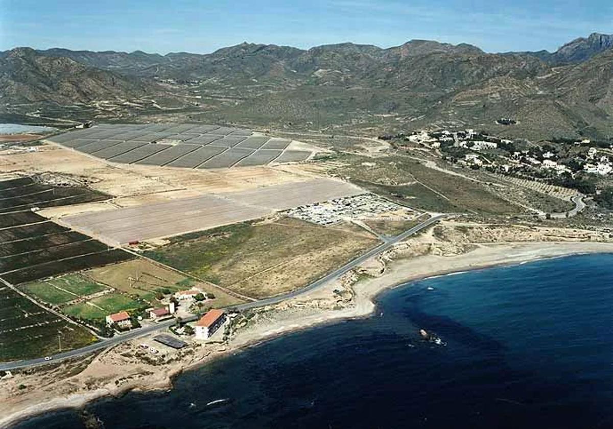 Imagen aérea de la playa de El Mojón.