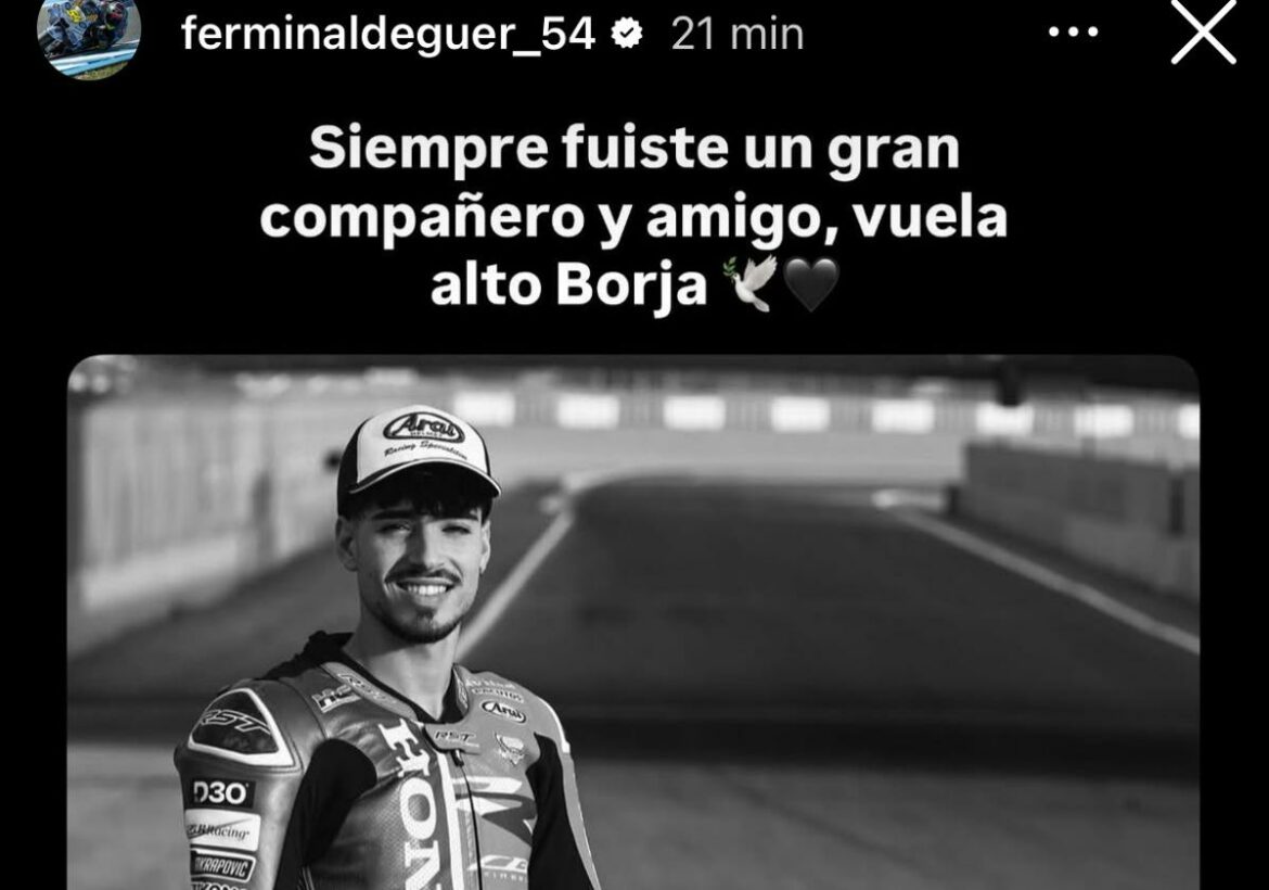 Luto en el mundo del motociclismo por la muerte de Borja Gómez