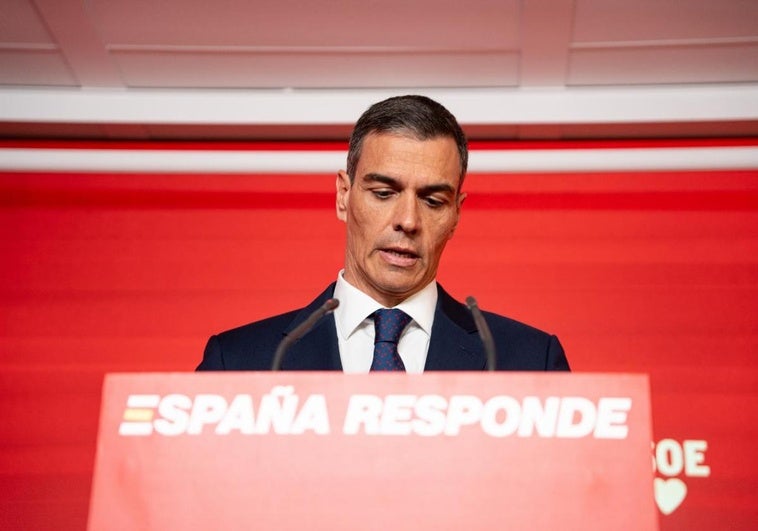 Pedro Sánchez, presidente del Gobierno, en Ferraz