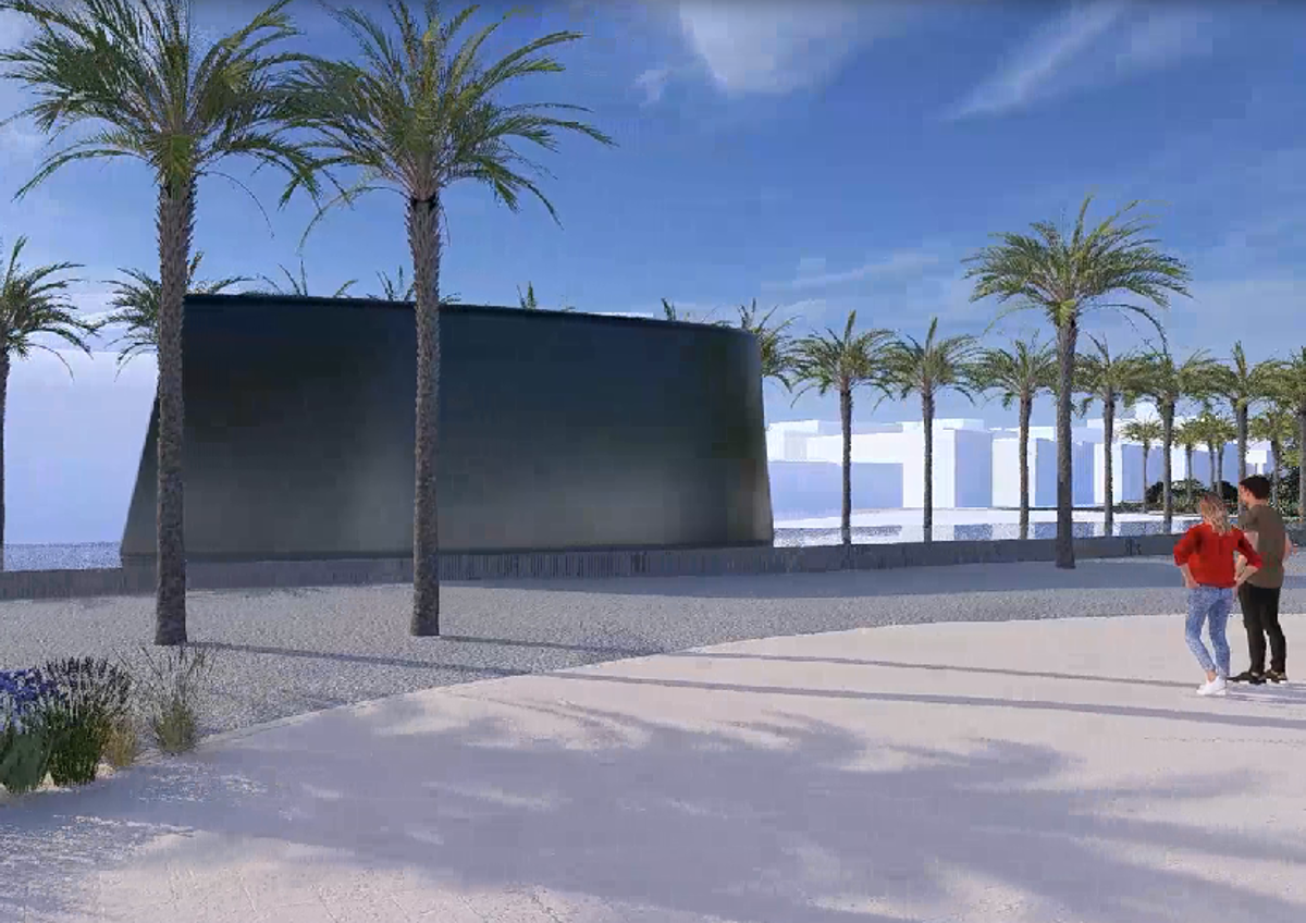 Imagen secundaria 1 - Arriba, nueva ubicación del 'Mistral' junto a la rotonda de la pescadería y la cuesta del Batel. Abajo a la derecha, la vela del submarino, durante su desguace.