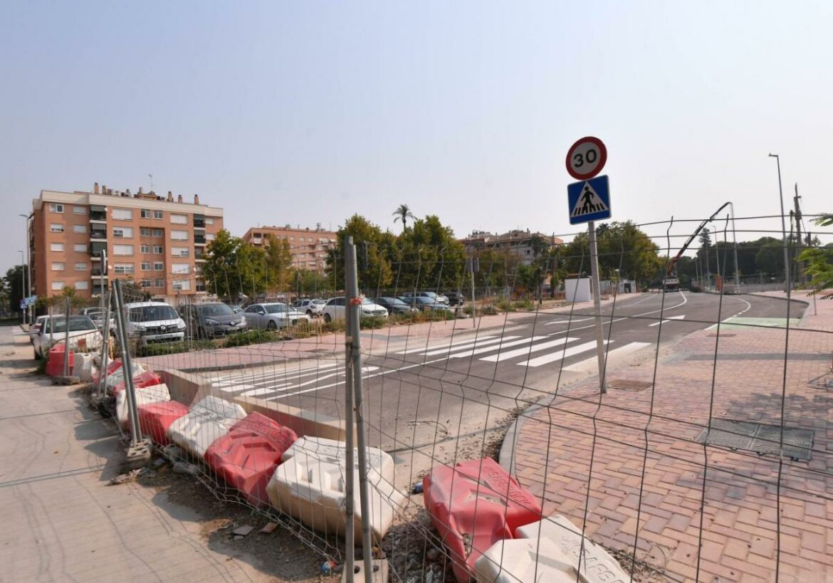 La zona del soterramiento en Murcia ganará decenas de plazas de aparcamiento este otoño