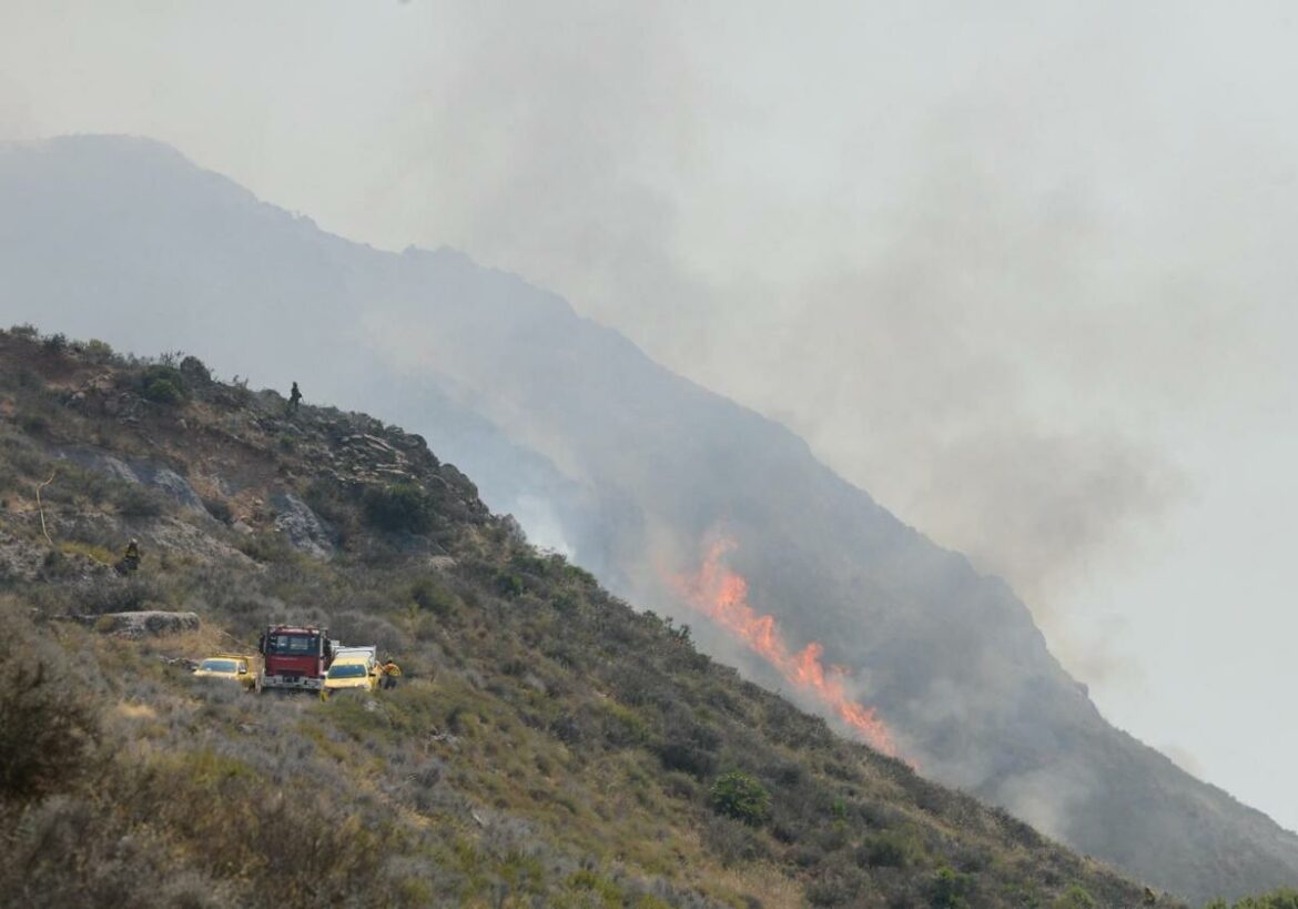 Declarado un incendio en las cuestas del Cedacero en Cartagena