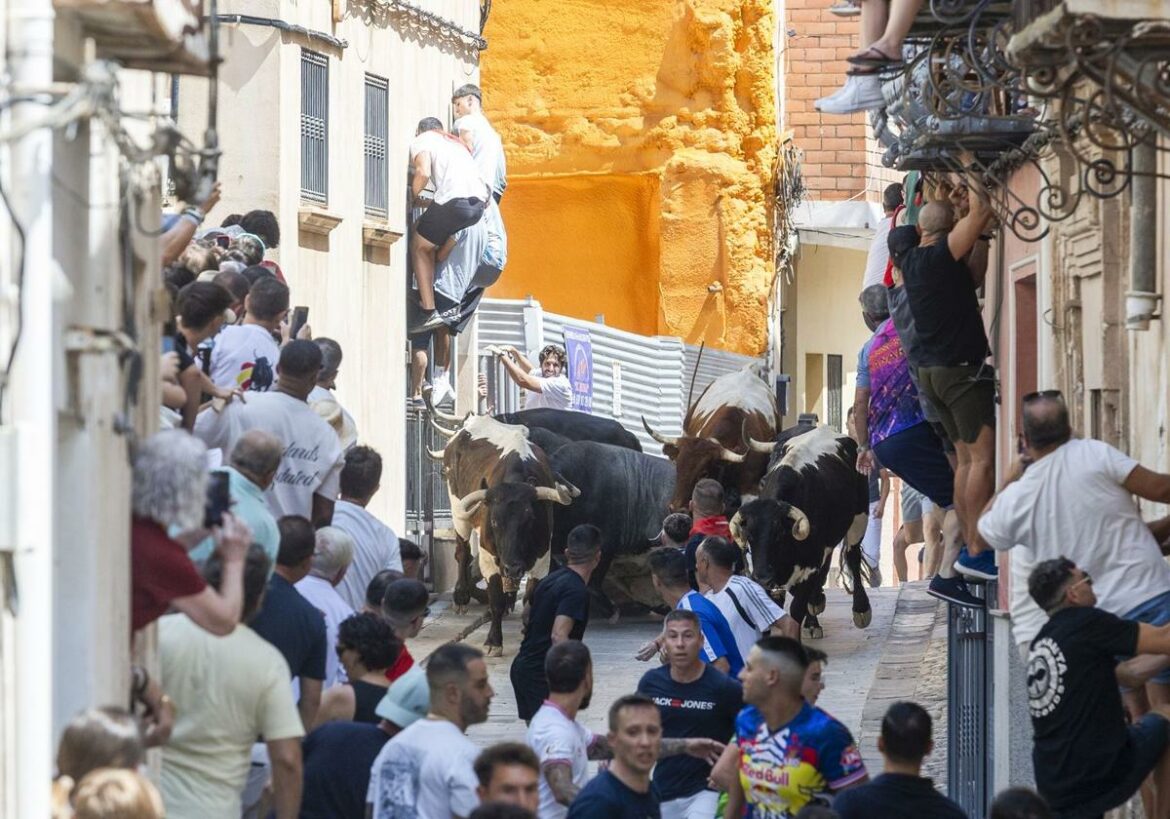 Primer encierro rápido y emocionante en Blanca este sábado