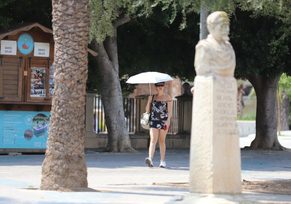 La Región de Murcia se achicharra en el peor día de la ola de calor: casi todo el interior supera los 40 grados
