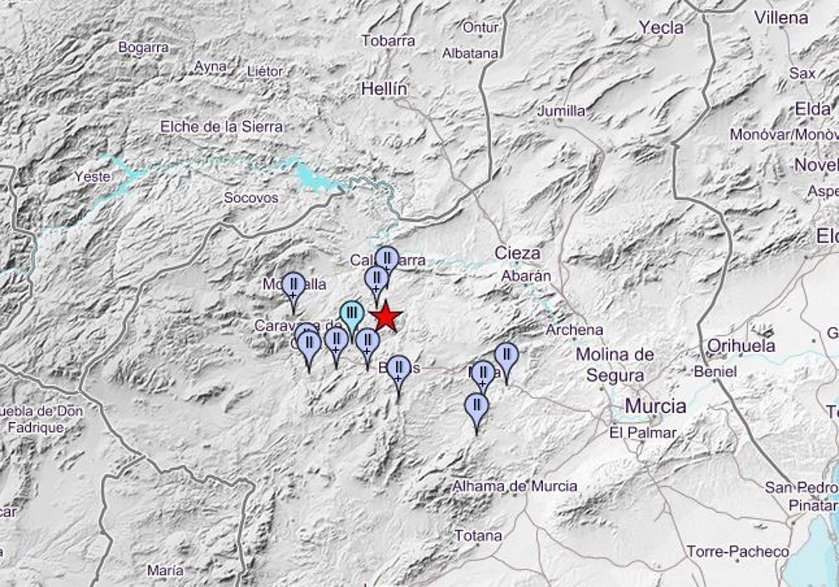 Un terremoto de 3,5 grados se deja notar en Calasparra esta madrugada