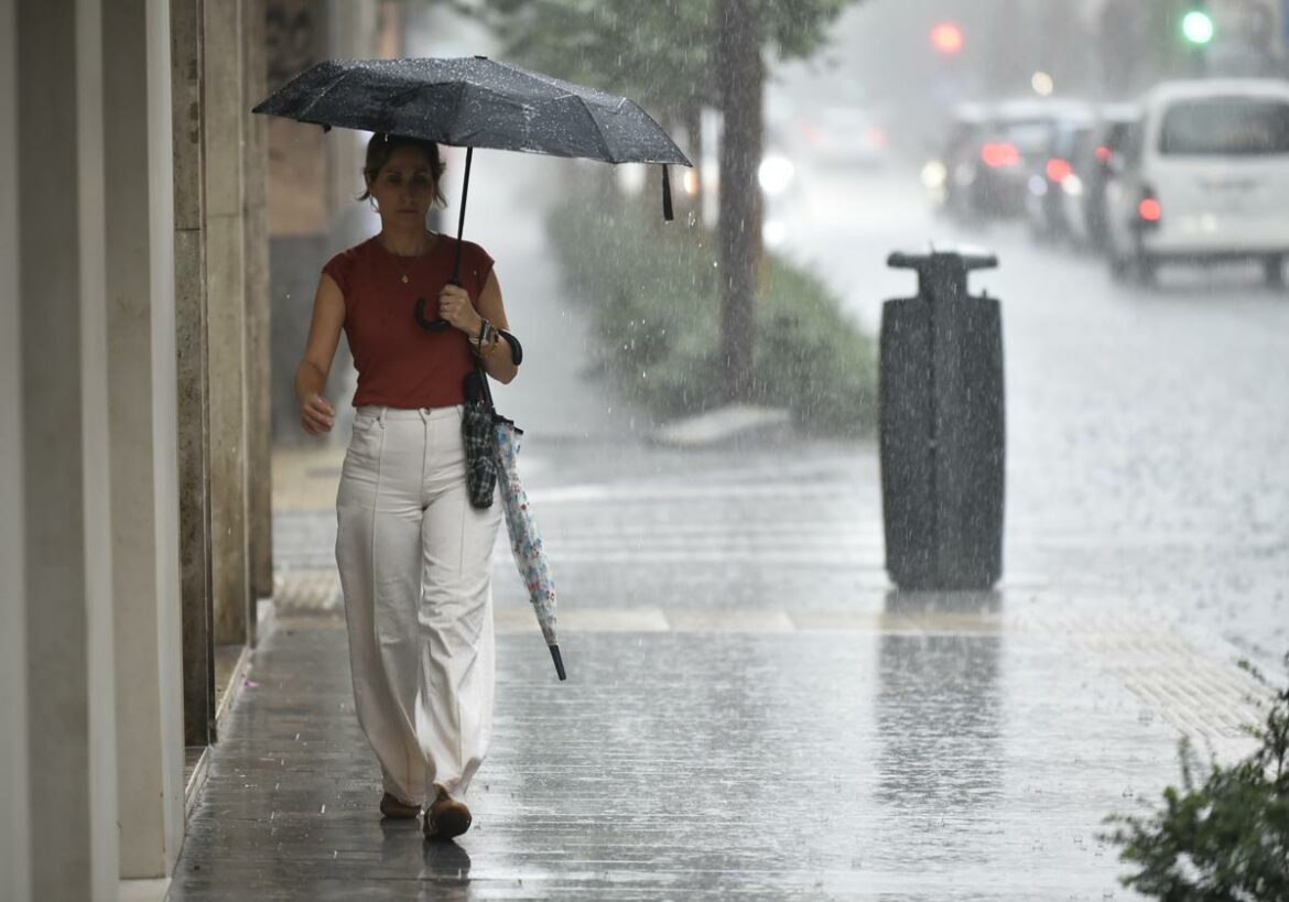 La dana ‘Alice’ llega a la Región y deja casi 40 litros en una hora en Murcia y 20 en Cartagena
