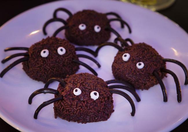 Arañas de chocolate