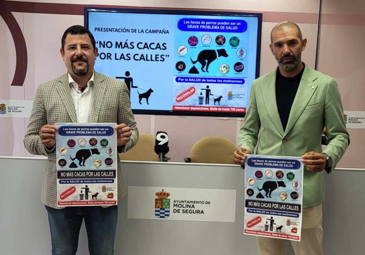 Campaña en Molina de Segura contra las heces de perro: ‘No más cacas por las calles’