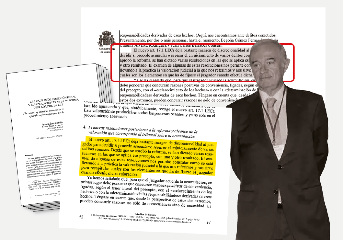 Peinado copia sin citar pasajes de una revista jurídica para llevar a Begoña Gómez ante el jurado