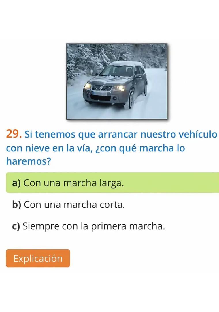 Imagen - Respuesta de un examen teórico de conducir.