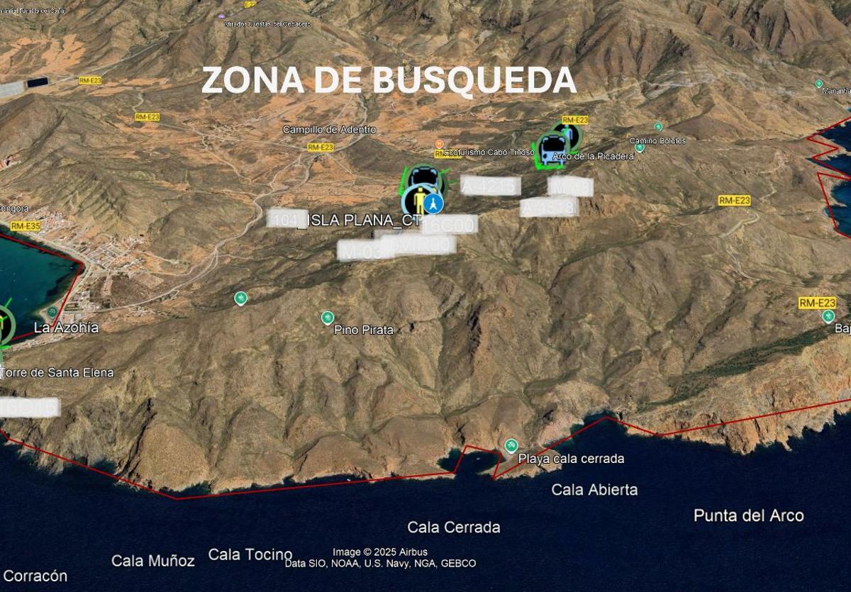 Zona en la que buscan a los senderistas desaparecidos.