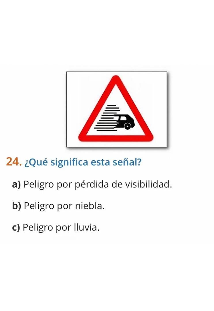Imagen - Pregunta de un examen teórico de conducir.