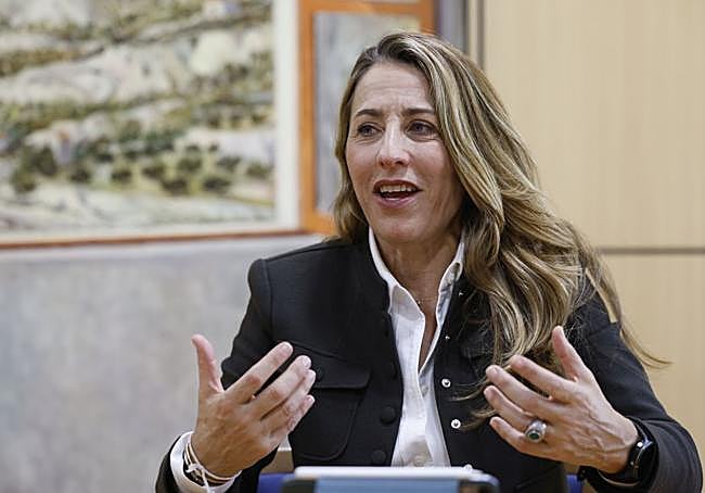 Encarna Piñero, durante la realización de la entrevista.