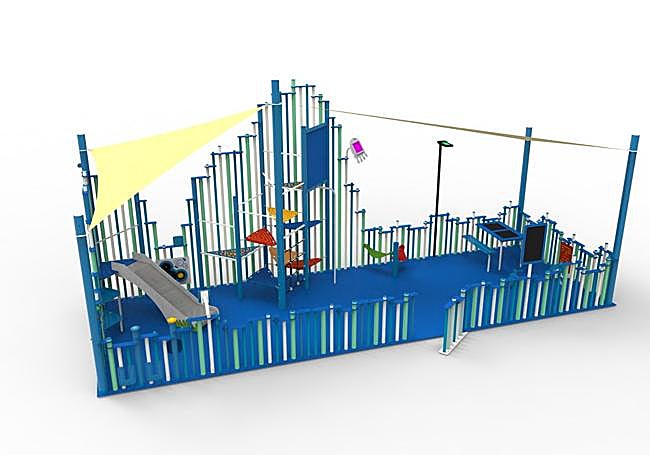 Recreación del futuro parque inclusivo.