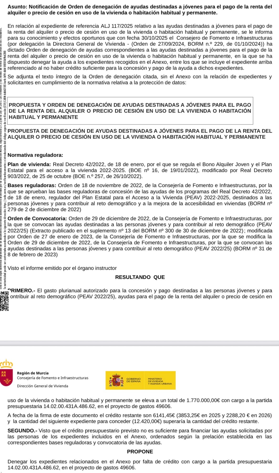 La Comunidad lanzará nuevas ayudas al alquiler joven tras denegar todas las solicitudes pendientes por «falta de fondos»