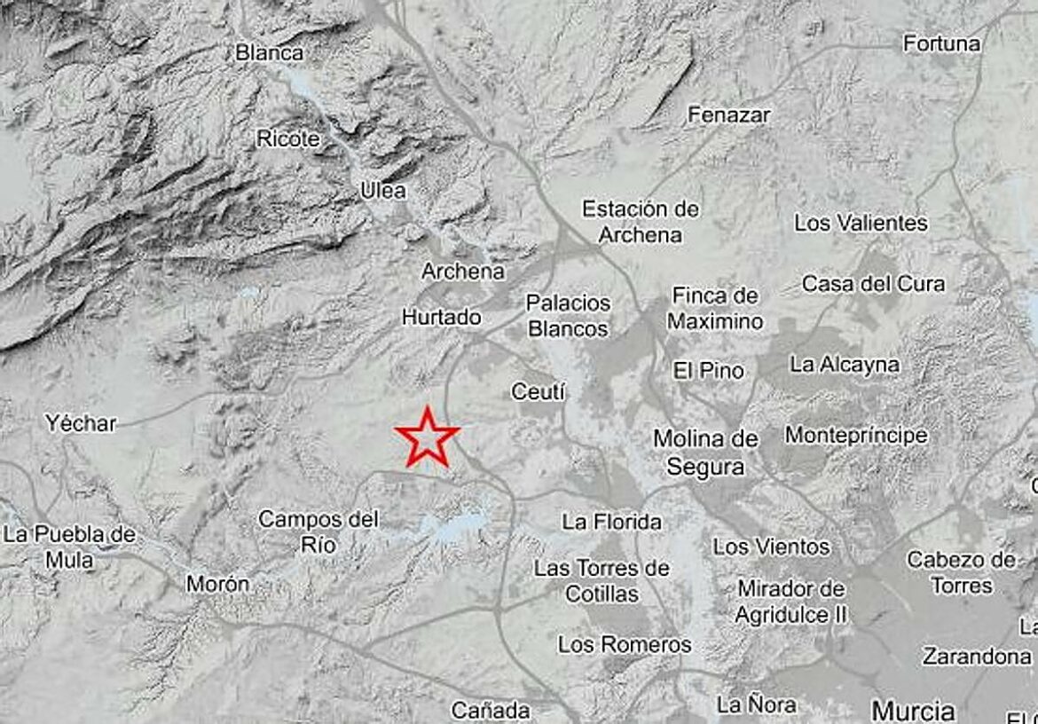 Un terremoto se deja sentir durante la madrugada en Ceutí