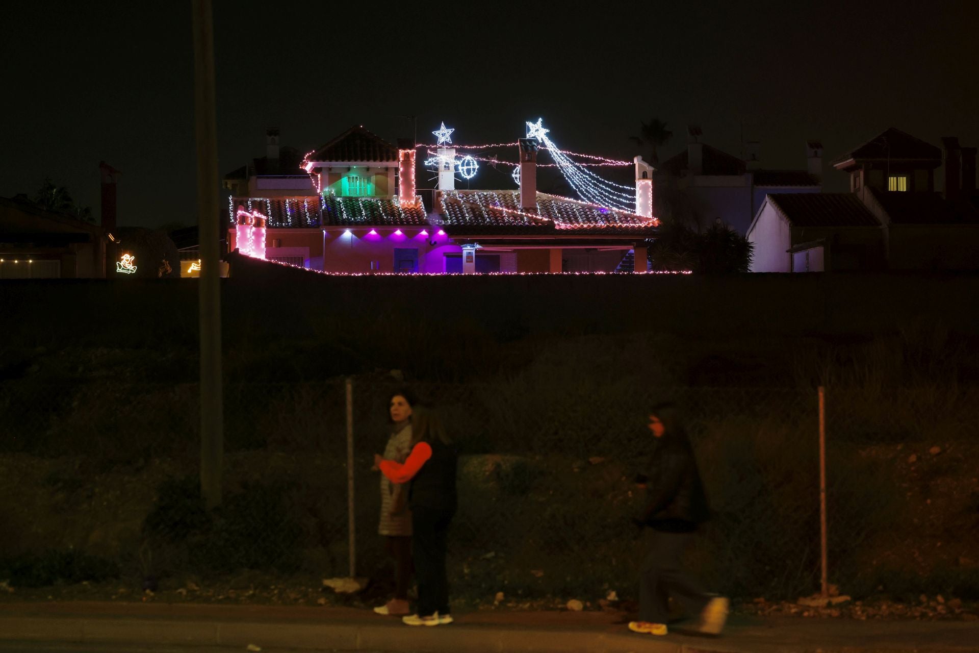 Derroche de luz navideña en pedanías de Murcia