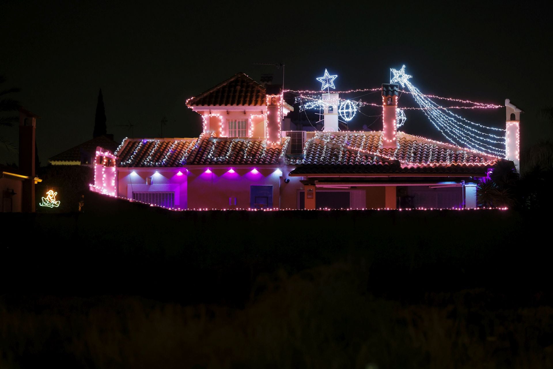 Derroche de luz navideña en pedanías de Murcia