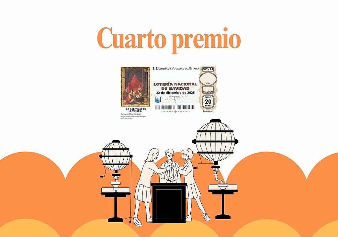 El segundo cuarto premio de la Lotería Navidad cae en el 25508