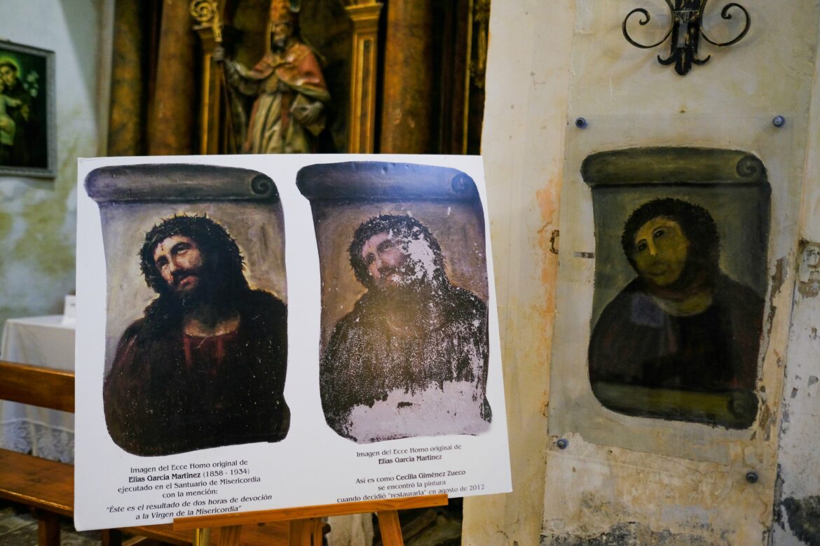 Fallece Cecilia Giménez, la creadora del Ecce Homo de Borja