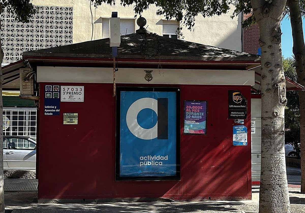 Kiosko de Cartagena donde se vendió el boleto ganador.
