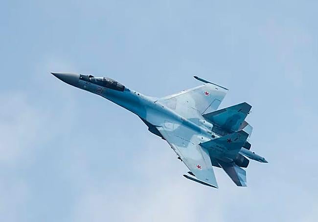 Un caza ruso Sukhoi Su-35S comprado recientemente.