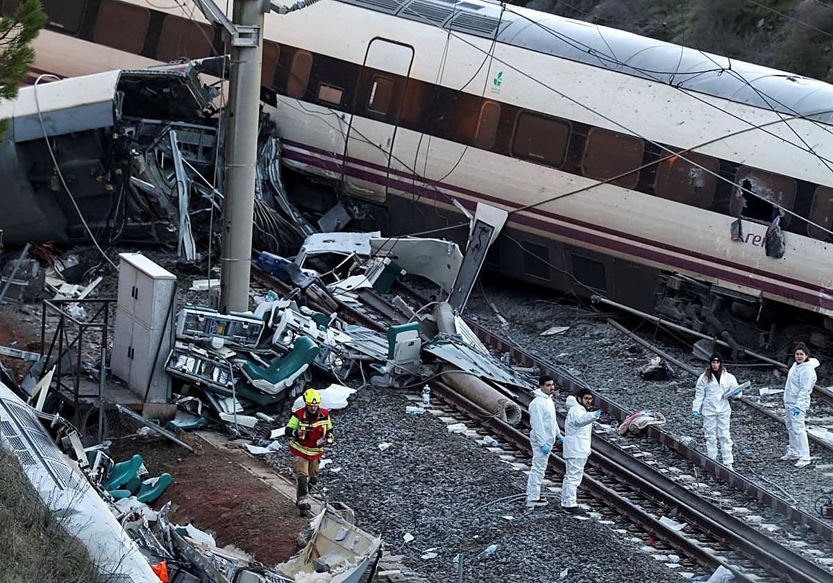 El tren Alvia accidentado en Adamuz.
