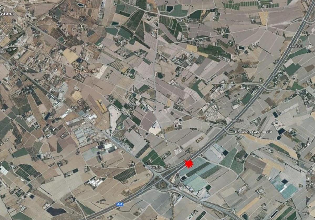 Mapa del punto en el que ha tenido lugar el siniestro.