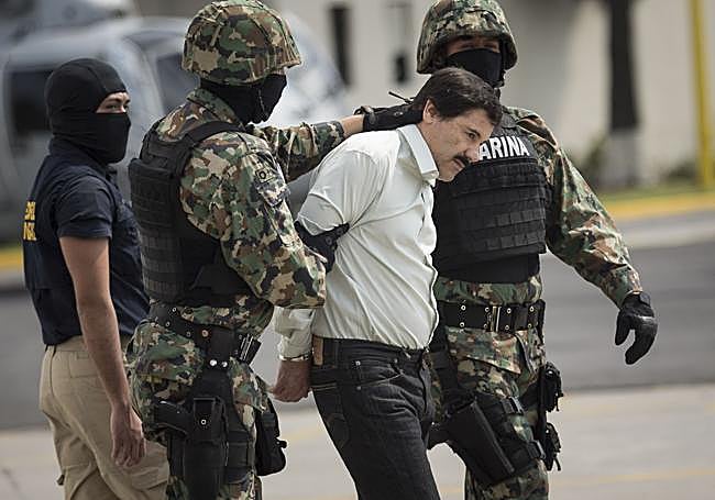 Detención del 'Chapo' Guzmán en 2014. Volvería a ser capturado. En la actualidad cumple condena en Estados Unidos.