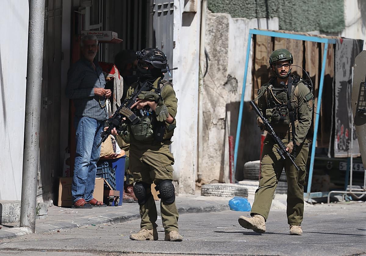 Soldados de Israel desplegados en Cisjordania.