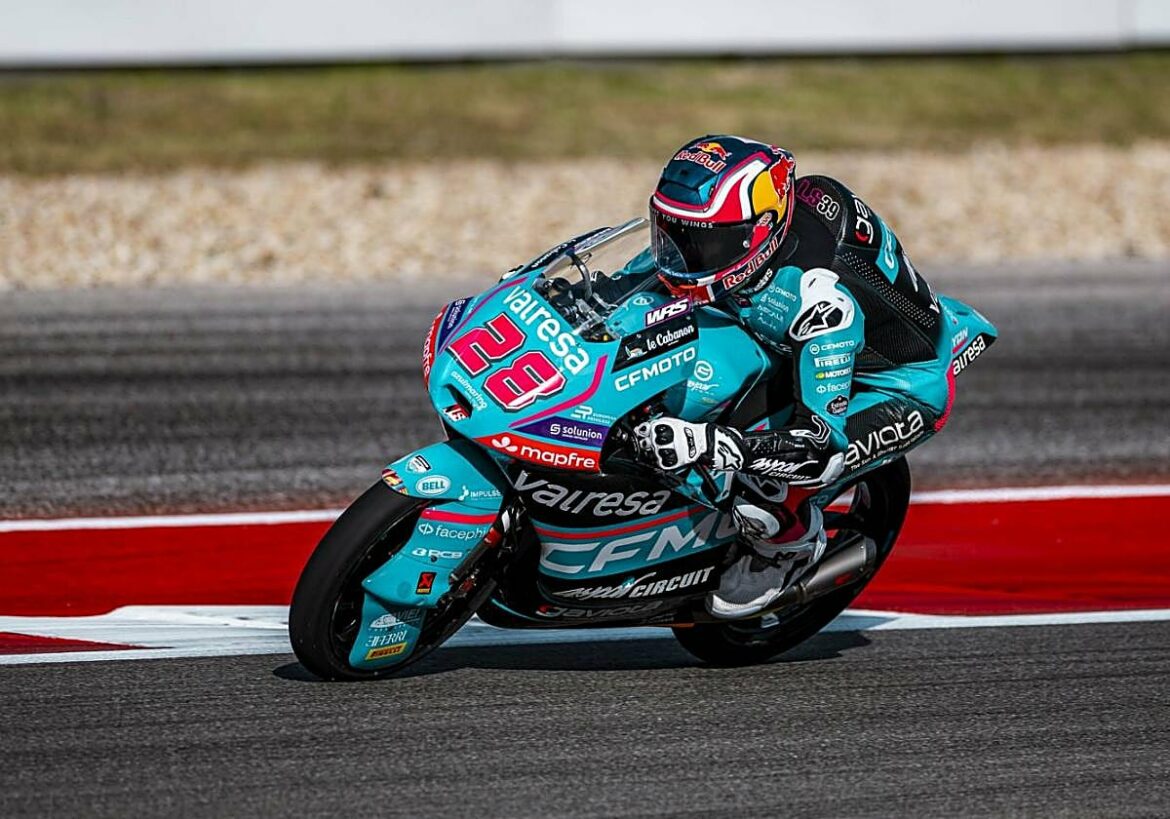 Máximo Quiles empieza volando en Austin; Pedro Acosta se viene arriba