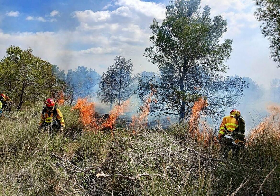 La evolución del incendio forestal en el límite de Sierra Espuña, en directo