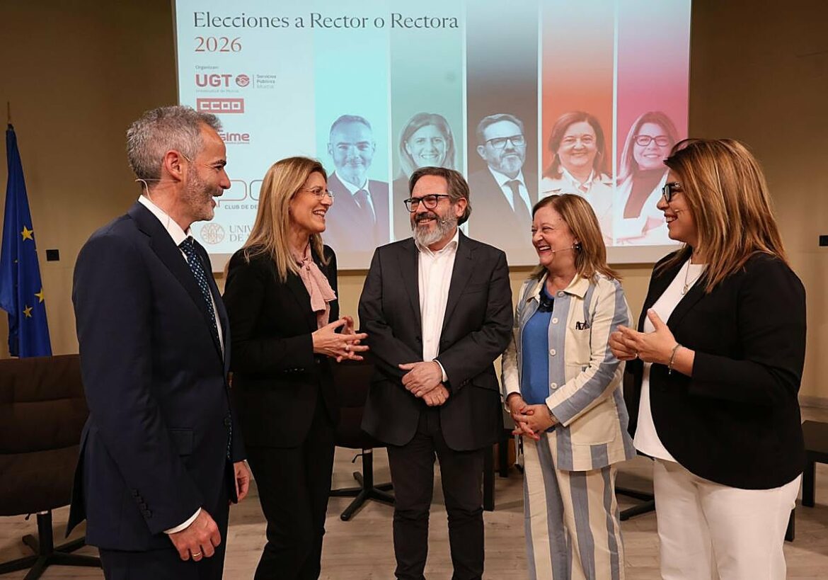 Un debate con poco debate: el consenso en lo básico diluye el choque entre los candidatos a rector de la UMU