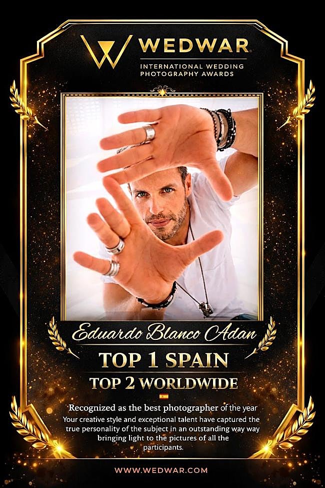 El fotógrafo de bodas de Águilas premiado como el mejor de España: «Hay que intentar pasar lo más desapercibido posible»