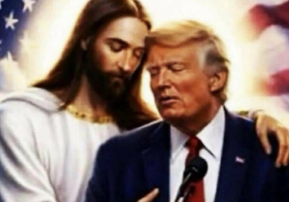 Trump, ahora, abrazado por Jesucristo