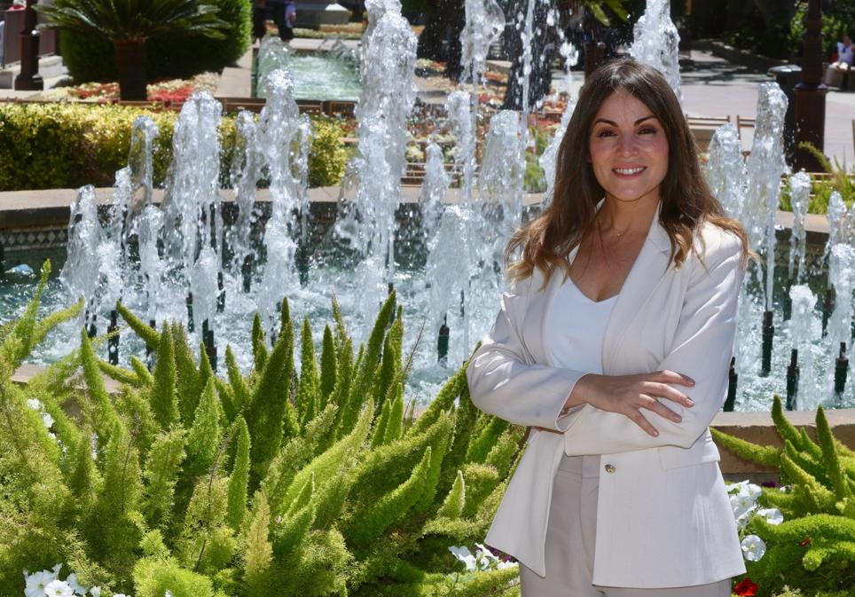 Rebeca Pérez, en La Glorieta, este jueves.