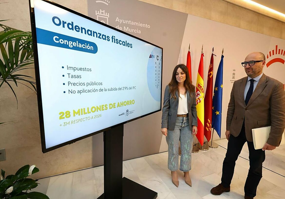 Murcia volverá a congelar impuestos y tasas municipales en 2027 y dejará sin aplicar la subida del IPC