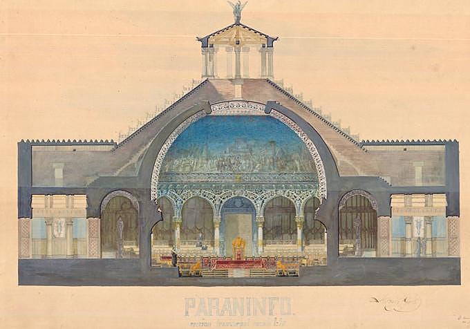 Proyecto de paraninfo que le valió a Gaudí un sencillo 'aprobado por mayoría'.