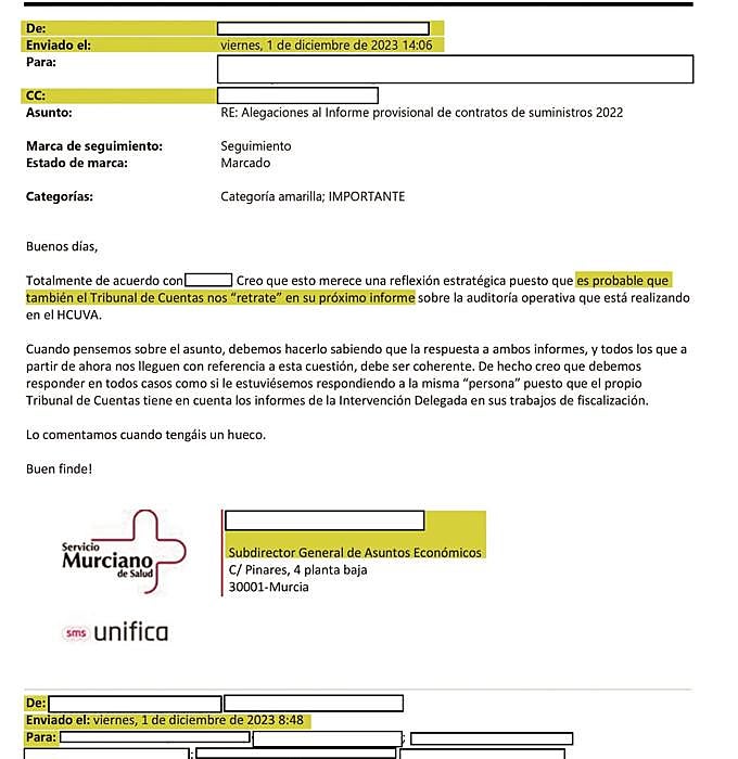 El SMS obvió los avisos del Tribunal de Cuentas sobre contratos sin licitación