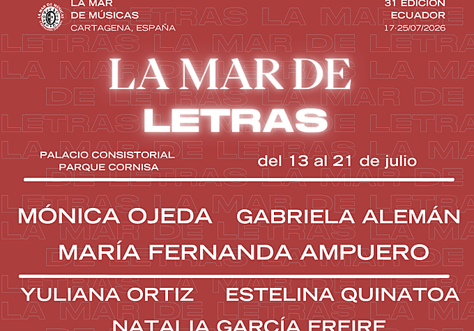 Las voces más sobresalientes de la literatura de Ecuador resonarán en La Mar de Letras de Cartagena