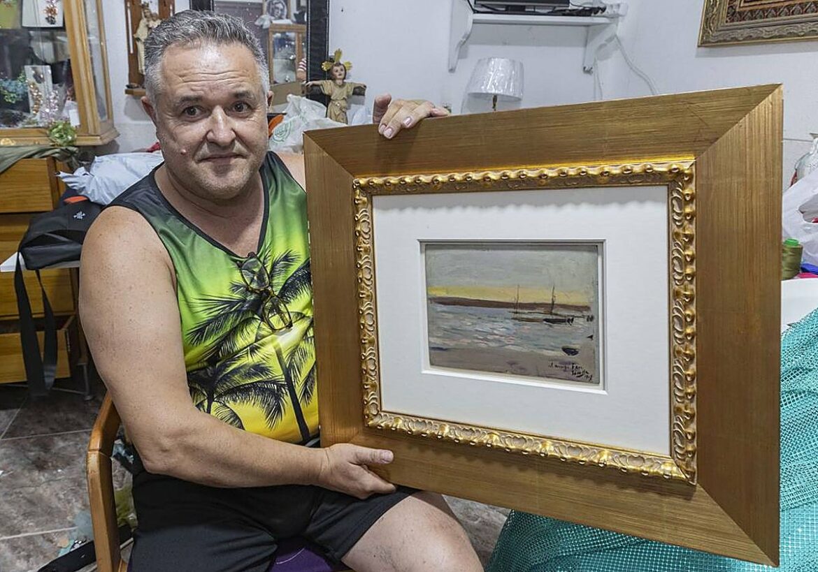 Andrés, el murciano que salvó el cuadro de Sorolla perdido en Sevilla: «Lo cogí por el marco»